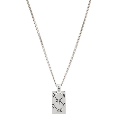 gucci pendant men's|guccighost pendant necklace in silver.